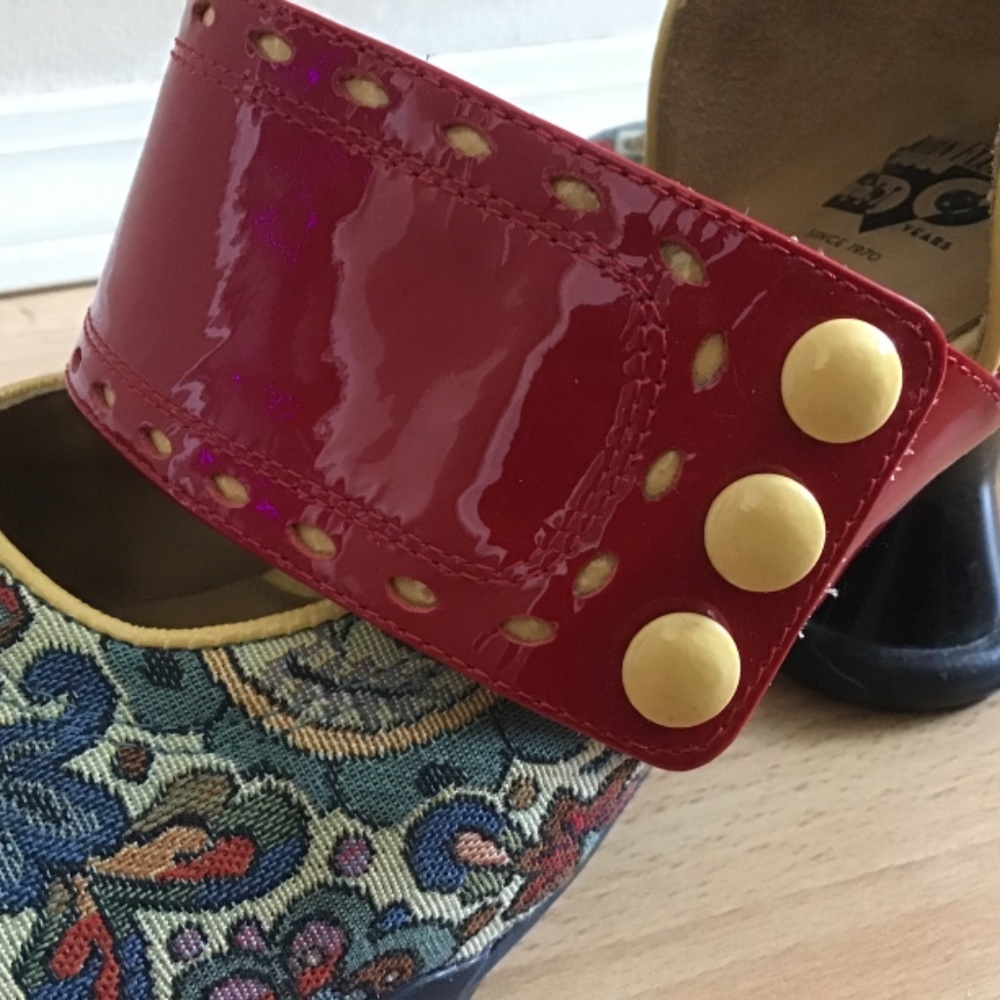 JOHN FLUEVOG LADIES ZAZA MARY JANE WIDE STRAP FABRIC  SHOE inc. SHOE BAG - Picture 8 of 15